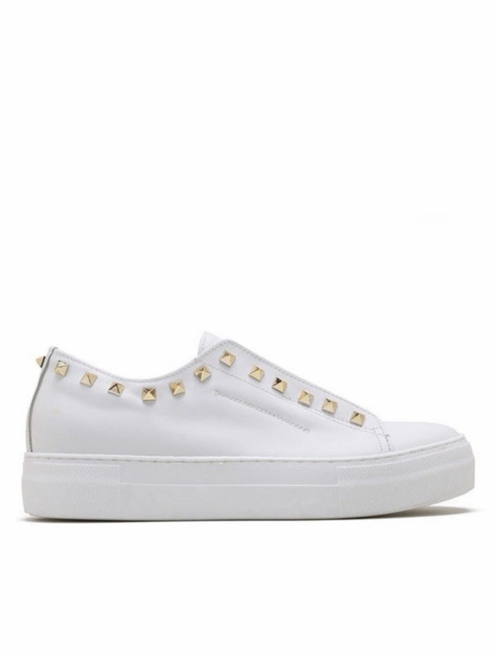 Michele Lopriore Mila Sneakers White Leather Studded Made in Italy Size 36